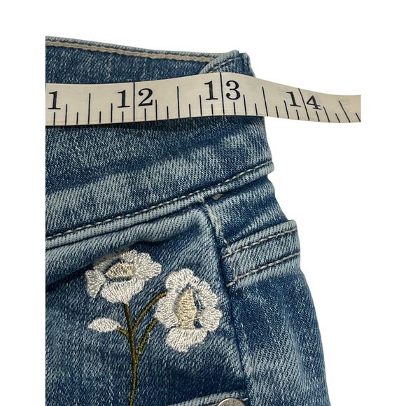 M164 7 FOR ALL MANKIND Women's High Waist Ankle Skinny Jeans Floral Size 26 - Picture 15 of 16